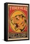 Tiger Head Safety Matches-null-Framed Stretched Canvas