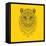 Tiger Head Yellow Mesh-NaxArt-Framed Stretched Canvas