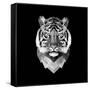 Tiger Head-Lisa Kroll-Framed Stretched Canvas