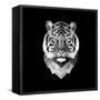 Tiger Head-Lisa Kroll-Framed Stretched Canvas