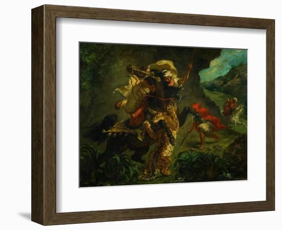 Tiger Hunt, 1854-Eugene Delacroix-Framed Giclee Print