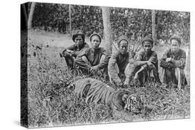 Tiger Hunters, Tonkin, Vietnam, 20th Century-null-Stretched Canvas