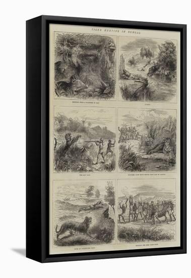 Tiger Hunting in Bengal-null-Framed Stretched Canvas