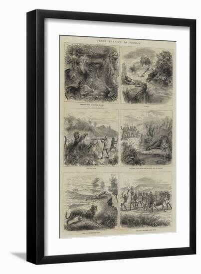 Tiger Hunting in Bengal-null-Framed Giclee Print