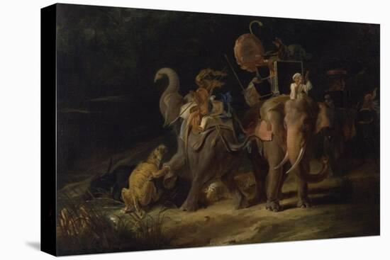 Tiger Hunting in the East Indies, 1798-Thomas Daniell-Stretched Canvas