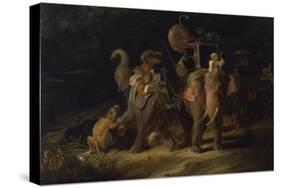 Tiger Hunting in the East Indies, 1798-Thomas Daniell-Stretched Canvas