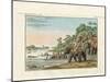 Tiger Hunting on an Indian River-null-Mounted Giclee Print