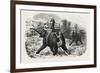 Tiger Hunting with Elephants in India-null-Framed Giclee Print