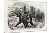 Tiger Hunting with Elephants in India-null-Mounted Giclee Print