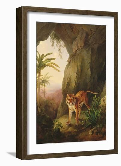 Tiger in a Cave, C.1814-Jacques-Laurent Agasse-Framed Giclee Print