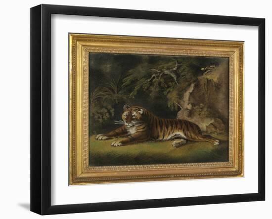 Tiger in a Jungle Landscape-Benjamin Zobel-Framed Giclee Print