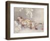 Tiger in a snowstorm. Edo Period, 1849-Katsushika Hokusai-Framed Giclee Print