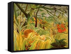 Tiger in a Tropical Storm (Surprised!) 1891-Henri Rousseau-Framed Stretched Canvas