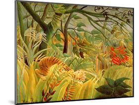 Tiger in a Tropical Storm (Surprised!) 1891-Henri Rousseau-Mounted Premium Giclee Print