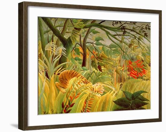 Tiger in a Tropical Storm (Surprised!) 1891-Henri Rousseau-Framed Premium Giclee Print