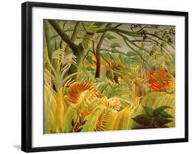 Tiger in a Tropical Storm (Surprised!) 1891-Henri Rousseau-Framed Premium Giclee Print