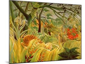 Tiger in a Tropical Storm (Surprised!) 1891-Henri Rousseau-Mounted Giclee Print