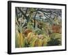 Tiger in a Tropical Storm (Surprised!)-Henri Rousseau-Framed Art Print