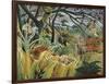 Tiger in a Tropical Storm (Surprised!)-Henri Rousseau-Framed Art Print