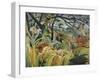 Tiger in a Tropical Storm (Surprised!)-Henri Rousseau-Framed Art Print