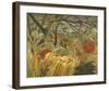 Tiger In A Tropical Storm-Henri Rousseau-Framed Premium Giclee Print