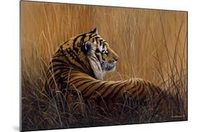 Tiger in Grass-Harro Maass-Mounted Giclee Print