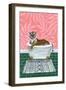 Tiger in Tub-Yvette St. Amant-Framed Art Print