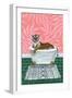 Tiger in Tub-Yvette St. Amant-Framed Art Print