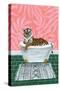 Tiger in Tub-Yvette St. Amant-Stretched Canvas