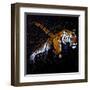 Tiger Jumping-null-Framed Art Print