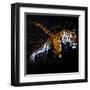 Tiger Jumping-null-Framed Art Print