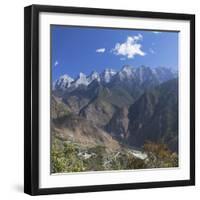 Tiger Leaping Gorge and Jade Dragon Snow Mountain (Yulong Xueshan), Yunnan, China-Ian Trower-Framed Photographic Print