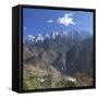 Tiger Leaping Gorge and Jade Dragon Snow Mountain (Yulong Xueshan), Yunnan, China-Ian Trower-Framed Stretched Canvas