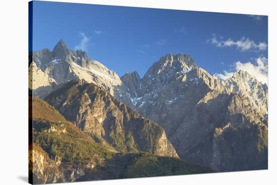 Tiger Leaping Gorge and Jade Dragon Snow Mountain (Yulong Xueshan), Yunnan, China-Ian Trower-Stretched Canvas