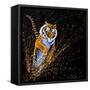 Tiger Leaping-null-Framed Stretched Canvas