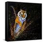 Tiger Leaping-null-Framed Stretched Canvas