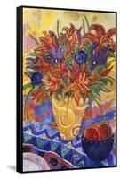 Tiger Lilies and Irises-Lorraine Platt-Framed Stretched Canvas