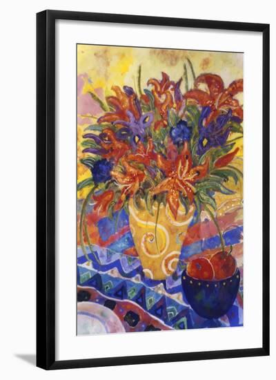 Tiger Lilies and Irises-Lorraine Platt-Framed Giclee Print