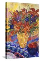 Tiger Lilies and Irises-Lorraine Platt-Stretched Canvas