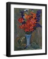 Tiger Lilies (Field Bouquet), 1909 (Oil on Canvas)-Giovanni Giacometti-Framed Giclee Print