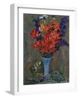 Tiger Lilies (Field Bouquet), 1909 (Oil on Canvas)-Giovanni Giacometti-Framed Giclee Print