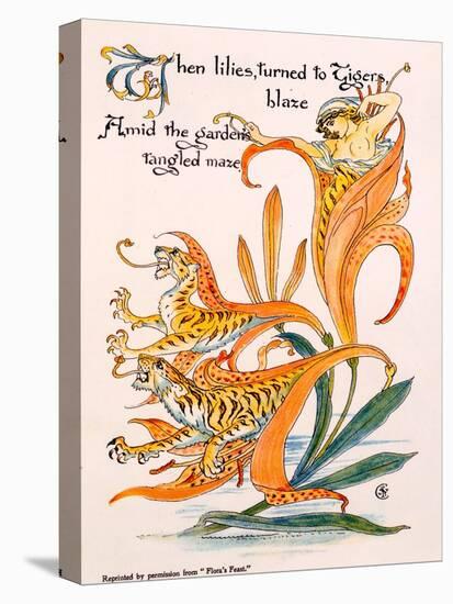 Tiger Lilies, Illustration from 'Flora's Feast' by Walter Crane, First Published 1889-Walter Crane-Stretched Canvas