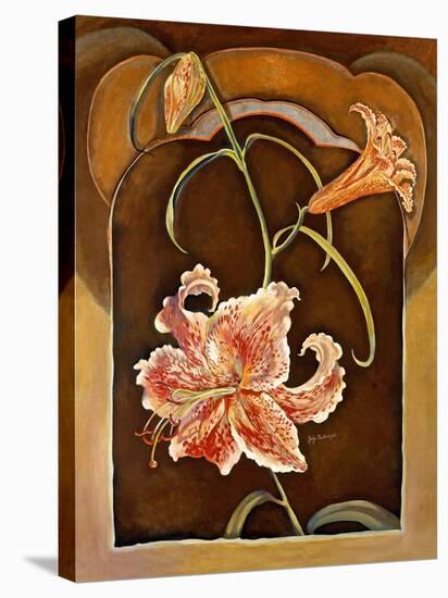 Tiger Lilies-Judy Mastrangelo-Stretched Canvas