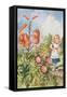 Tiger Lily, from 'Through the Looking Glass' by Lewis Carroll (1832-98)-John Tenniel-Framed Stretched Canvas