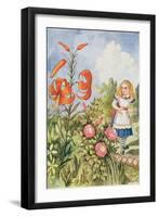 Tiger Lily, from 'Through the Looking Glass' by Lewis Carroll (1832-98)-John Tenniel-Framed Giclee Print