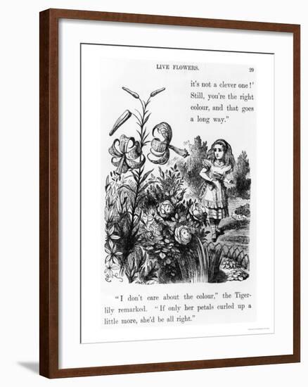 Tiger Lily, from "Through the Looking Glass" by Lewis Carroll-John Tenniel-Framed Giclee Print