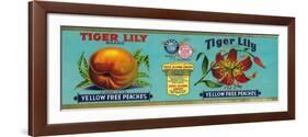 Tiger Lily Peach Label - San Francisco, CA-Lantern Press-Framed Art Print