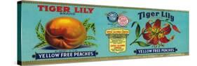 Tiger Lily Peach Label - San Francisco, CA-Lantern Press-Stretched Canvas