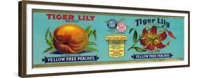 Tiger Lily Peach Label - San Francisco, CA-Lantern Press-Framed Premium Giclee Print