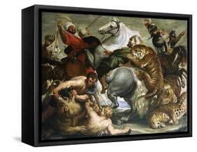 Tiger, Lion and Leopard Hunt, 1616-Peter Paul Rubens-Framed Stretched Canvas